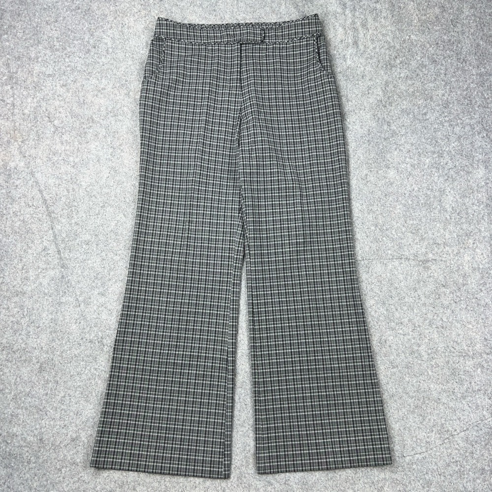 Anthropologie Black & White Plaid Wide Leg Pants